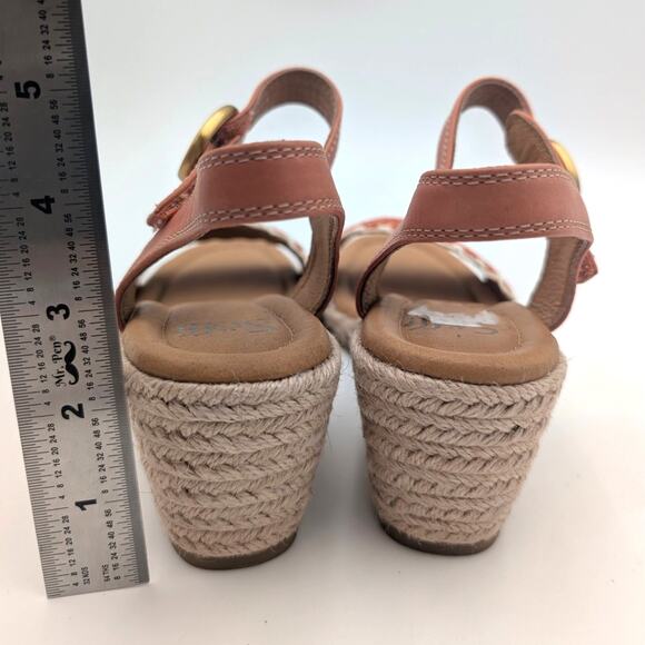 Söfft Inez Espadrille Wedge Sandal Open Toe Women's Papaya Size US7M EU37.5 - Picture 4 of 13